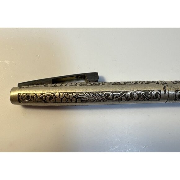 Vintage Sheaffer Pen Sterling Silver Engraved Grape Floral Design USA - Picture 6 of 9